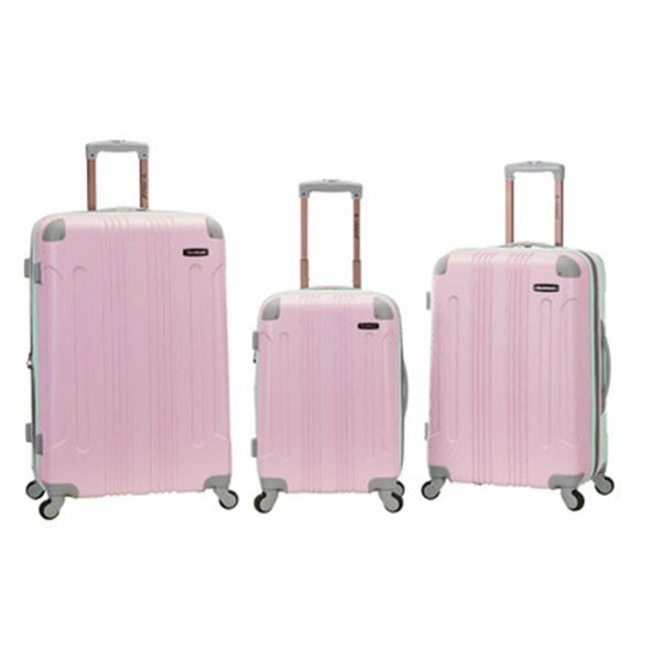 Rockland Sonic Abs Upright Suitcase Set - Mint, 3 Piece F190-MINT